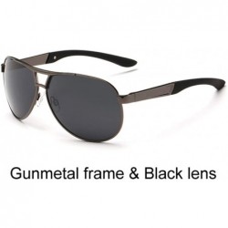 Goggle Men Polarized Sunglasses Driving Pilot Sunglass Man Eyewear Sun Glasses - C2 - CH194OKN8Q8 $48.49