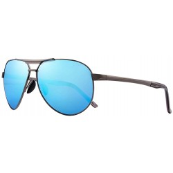 Aviator Premium Military Style Classic Aviator Sunglasses Polarized Sun Glasses for men - Green - CZ18W3S3Y5E $26.16