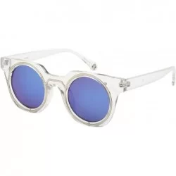 Oversized Bold Square Frame Sunglasses w/Color Mirror Lens 541057-REV - Clear - CH12LX2I7A9 $11.22