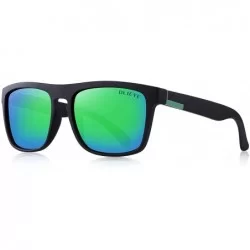Square Vintage Polarized Sunglasses for Women&Men 100% UV Protection Fashion Square Oversized Sunglasses - Green - CL18Z3A5ES...