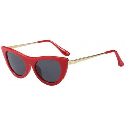 Wayfarer Casual Summer Sunglasses Women Cat Eye Shape UV400 Lenses Eyeglasses - Red - CJ18G7YWK4Y $21.06