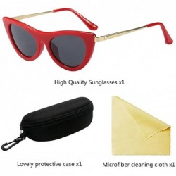 Wayfarer Casual Summer Sunglasses Women Cat Eye Shape UV400 Lenses Eyeglasses - Red - CJ18G7YWK4Y $21.06