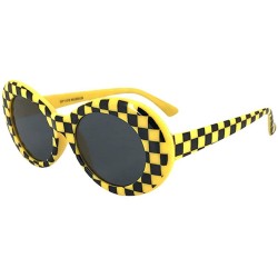 Round Round Polarized Small Retro Sunglasses UV400 Double Bridge - B - CZ199AOOAUA $10.56