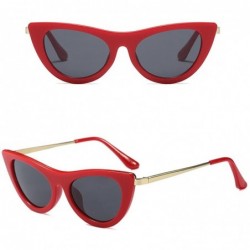 Wayfarer Casual Summer Sunglasses Women Cat Eye Shape UV400 Lenses Eyeglasses - Red - CJ18G7YWK4Y $21.06