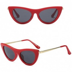 Wayfarer Casual Summer Sunglasses Women Cat Eye Shape UV400 Lenses Eyeglasses - Red - CJ18G7YWK4Y $9.55