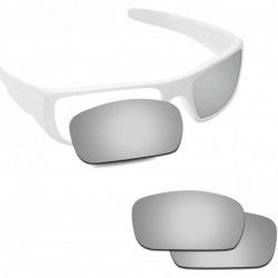 Rectangular Replacement Lenses Crankshaft Sunglasses - Various Colors - Metallic Silver - Anti4s Mirror Polarized - CS188HLGU...