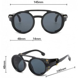 Sport Fashion Leather Buckle PC Sunglasses Retro UV Protection Sunglasses - 5 - C1190KZNX6H $32.22