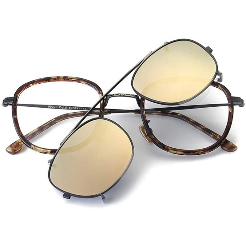 Square Sunglasses square sunglasses multi purpose equipped - Gun Frame Gold Powder - C518X4QGOX9 $56.34