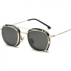Square Sunglasses square sunglasses multi purpose equipped - Gun Frame Gold Powder - C518X4QGOX9 $56.34