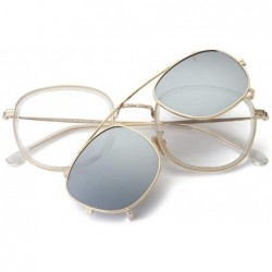 Square Sunglasses square sunglasses multi purpose equipped - Gun Frame Gold Powder - C518X4QGOX9 $56.34