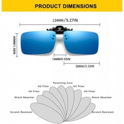 Rectangular Polarized Sunglasses Anti Glare Fishing Prescription - Green + Blue - CW18UT7KHTD $14.02