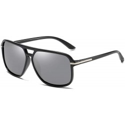 Goggle Goggle Hot Retro Aviator Polarized Classic Driving Men Sunglasses - (Updates)silver Lens - C818RCHR6II $30.45