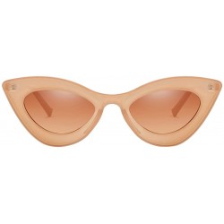 Cat Eye Fashion Womens Cat Eye Sunglasses Outdoor Party Eyewear UV Protection Shades - Brown - CN19022E93H $9.00