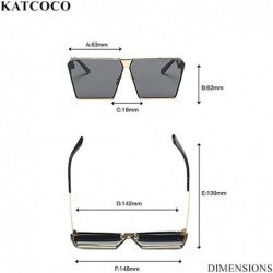 Square Unique Oversize Vintage Square Sunglasses WITH CASE Retro Mirrored Oceanic Lens - Silver Frame Blue Lens - CK18R0ZAO2D...