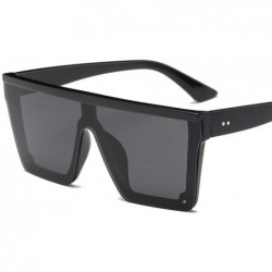 Square Sunglasses Square Gradient Glasses Designer - Black - CV199EIYHT4 $17.42