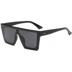 Square Sunglasses Square Gradient Glasses Designer - Black - CV199EIYHT4 $17.42