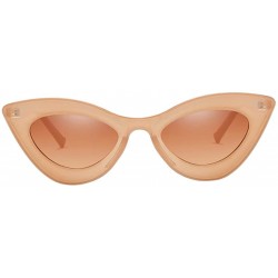 Cat Eye Fashion Womens Cat Eye Sunglasses Outdoor Party Eyewear UV Protection Shades - Brown - CN19022E93H $9.00