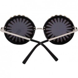Sport Rivet Studded Lens Oversized Wrap Sunglasses Rave Glasses Goggles - Black - CA18U2HXXDA $16.98