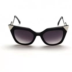 Square Cateye Sunglasses For Ladies With Diamond Frame Hot Popular in 2019 Summer - Black/Grey - C011ZBUGGEF $32.71
