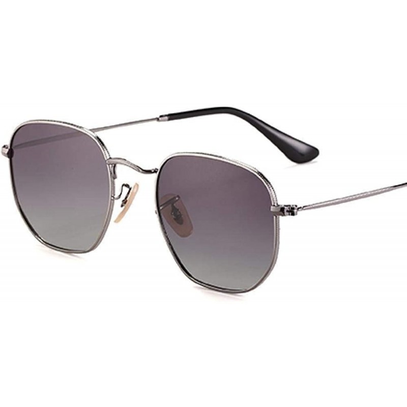 Square 20/20 Brand Unisex Sunglasses Men Polarized Vintage Square C01Silver PSmoke - C01silver Psmoke - CC18Y4S8LN0 $19.81