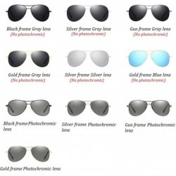 Oval Photochromic Pilot Polarized Sunglasses Men Women Driving Chameleon Discoloration Sun Glasses Shades - CB197Y7U009 $14.16