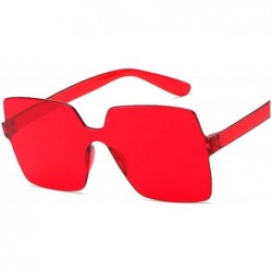 Oval Fashion Sunglasses Women Ladies Red Yellow Square Sun Glasses FeDriving Shades UV400 Oculos De Sol Feminino - Red - CD19...