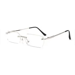 Square Fashion RimlSunglasses Trending Clear Red Blue Yellow Men Square Shades - Clear - CD197Y7QQAC $14.52