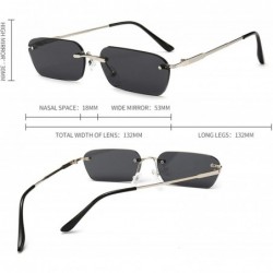 Square Fashion RimlSunglasses Trending Clear Red Blue Yellow Men Square Shades - Clear - CD197Y7QQAC $14.52