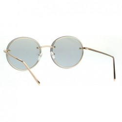 Round Fem Womens Rimless Round Oval 90s Pastel Lens Sunglasses - Grey - CG182SU8NT0 $14.25