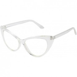 Oversized Vintage Cateye Sunglasses UV Protection Non Prescription Clear Lens Chic Retro Fashion Mod - CX18S077ZE3 $13.71
