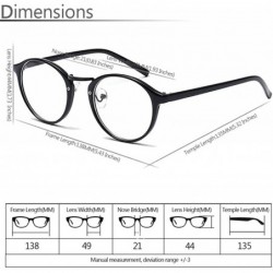 Oval Women Glasses-Retro Fashion Lightweight Black Frame Clear Lenses Glasses - Dark Brown - CV18A8A2UID $18.55