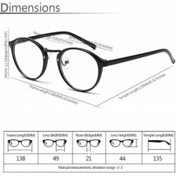 Oval Women Glasses-Retro Fashion Lightweight Black Frame Clear Lenses Glasses - Dark Brown - CV18A8A2UID $9.99