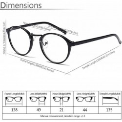 Oval Women Glasses-Retro Fashion Lightweight Black Frame Clear Lenses Glasses - Dark Brown - CV18A8A2UID $9.99