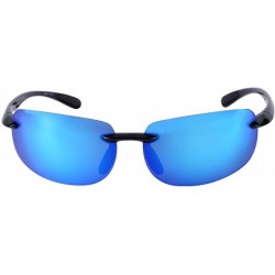 Wrap Lovin Maui" Sport Wrap Polarized Sunglasses for Men and Women - Lightweight Frames - Open Road Blue - CC12EVMO9XX $25.46