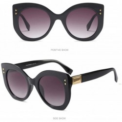 Wrap Women Vintage Big Frame Sunglasses Retro Eyewear Fashion Ladies Radiation Protection Sunglasses - C - CF18TLY44SN $22.23