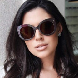 Wrap Women Vintage Big Frame Sunglasses Retro Eyewear Fashion Ladies Radiation Protection Sunglasses - C - CF18TLY44SN $8.65