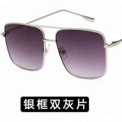 Rimless Lady Big Tinted Color Lens Square Sunglasses Women Retro Metal Frame Vintage Luxury Mirror Polarized - 4 - CW198ZLWMO...