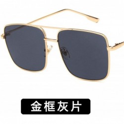 Rimless Lady Big Tinted Color Lens Square Sunglasses Women Retro Metal Frame Vintage Luxury Mirror Polarized - 4 - CW198ZLWMO...