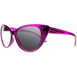 Oversized Retro Vintage Transition Photochromi Cat Eye Reading Glasses UV400 Sunglasses - Purple - CD18CMWUKMC $34.32