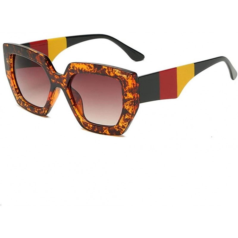Oversized Sunglasses for Woman Vintage Three Colors Sun Glasses for Men/Women Square - C2 - CE197ZNQTC4 $9.87