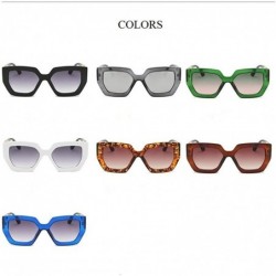 Oversized Sunglasses for Woman Vintage Three Colors Sun Glasses for Men/Women Square - C2 - CE197ZNQTC4 $9.87