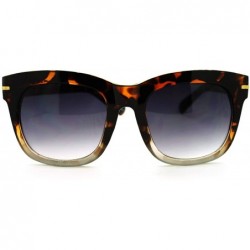 Oversized Stylish Designer Fashion Sunglasses Oversized Retro Chic Eyewear - Tortoise 2-tone - C111LSUA06B $10.36