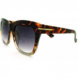 Oversized Stylish Designer Fashion Sunglasses Oversized Retro Chic Eyewear - Tortoise 2-tone - C111LSUA06B $10.36