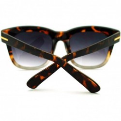 Oversized Stylish Designer Fashion Sunglasses Oversized Retro Chic Eyewear - Tortoise 2-tone - C111LSUA06B $10.36
