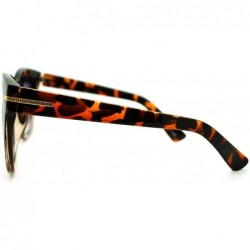 Oversized Stylish Designer Fashion Sunglasses Oversized Retro Chic Eyewear - Tortoise 2-tone - C111LSUA06B $10.36