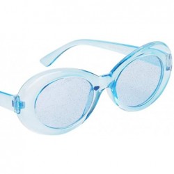 Goggle Women Men Transparent Clout Goggles Mod Thick Frame Novelty - Blue - CV190R64QD9 $9.38