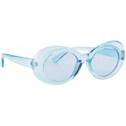 Goggle Women Men Transparent Clout Goggles Mod Thick Frame Novelty - Blue - CV190R64QD9 $9.38