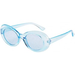 Goggle Women Men Transparent Clout Goggles Mod Thick Frame Novelty - Blue - CV190R64QD9 $9.38