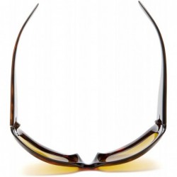 Wrap Eagle Eyes Women's Gemstone I Sunglasses - Topaz Frame/Gold Brown Lens - CW113KJORJ5 $38.26