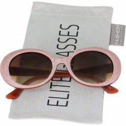 Oval Clout Goggles Oval Mod Retro Thick Frame Rapper Hypebeast Eyewear Supreme Glasses Cool Sunglasses - C91804066DN $7.46